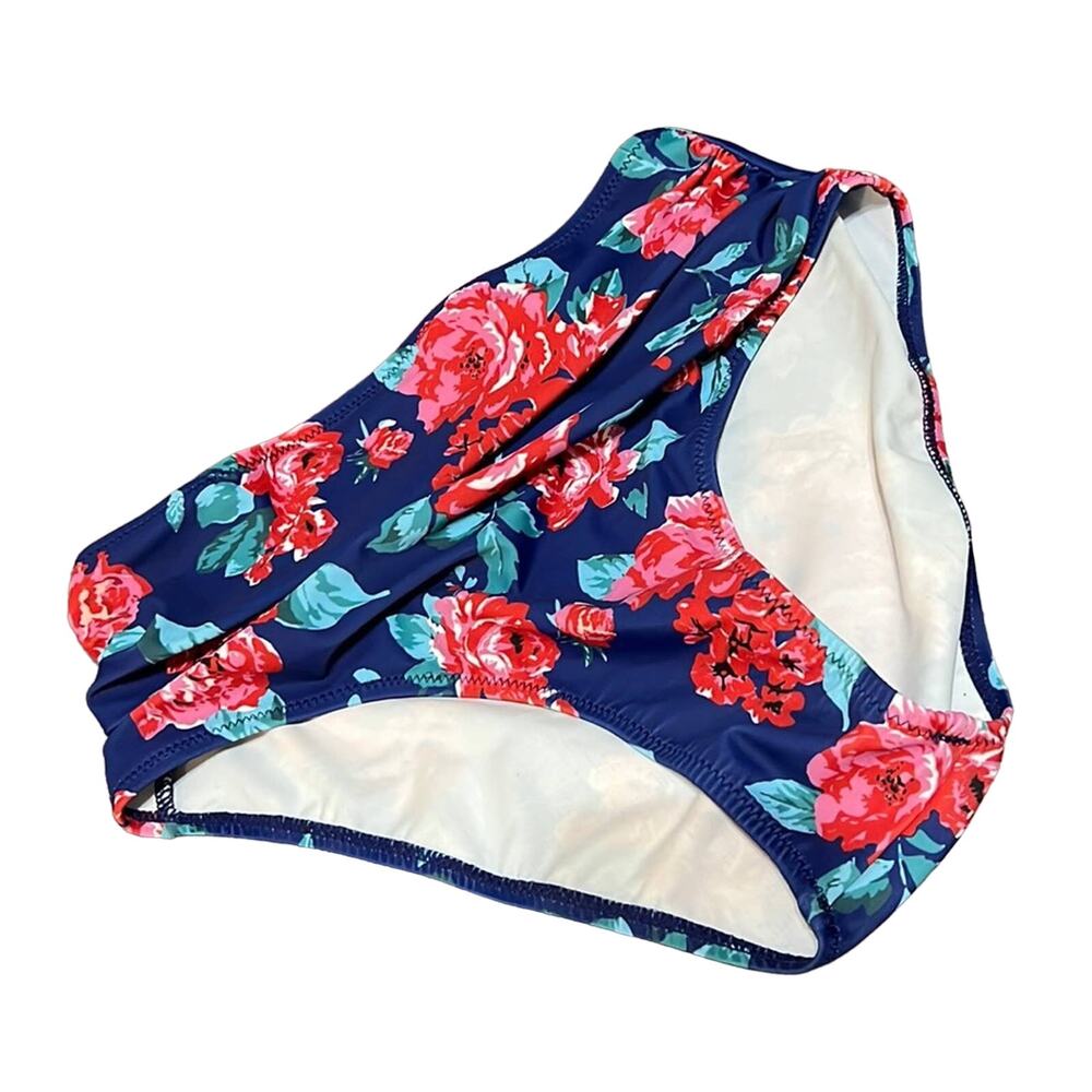Blue‎ and Red Floral M Bikini Bottoms No tags, Never worn, new.